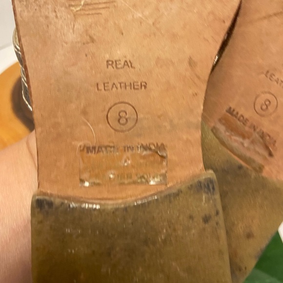 Matisse Gold Leather Caged a multi Strap Sandals - Picture 2 of 5